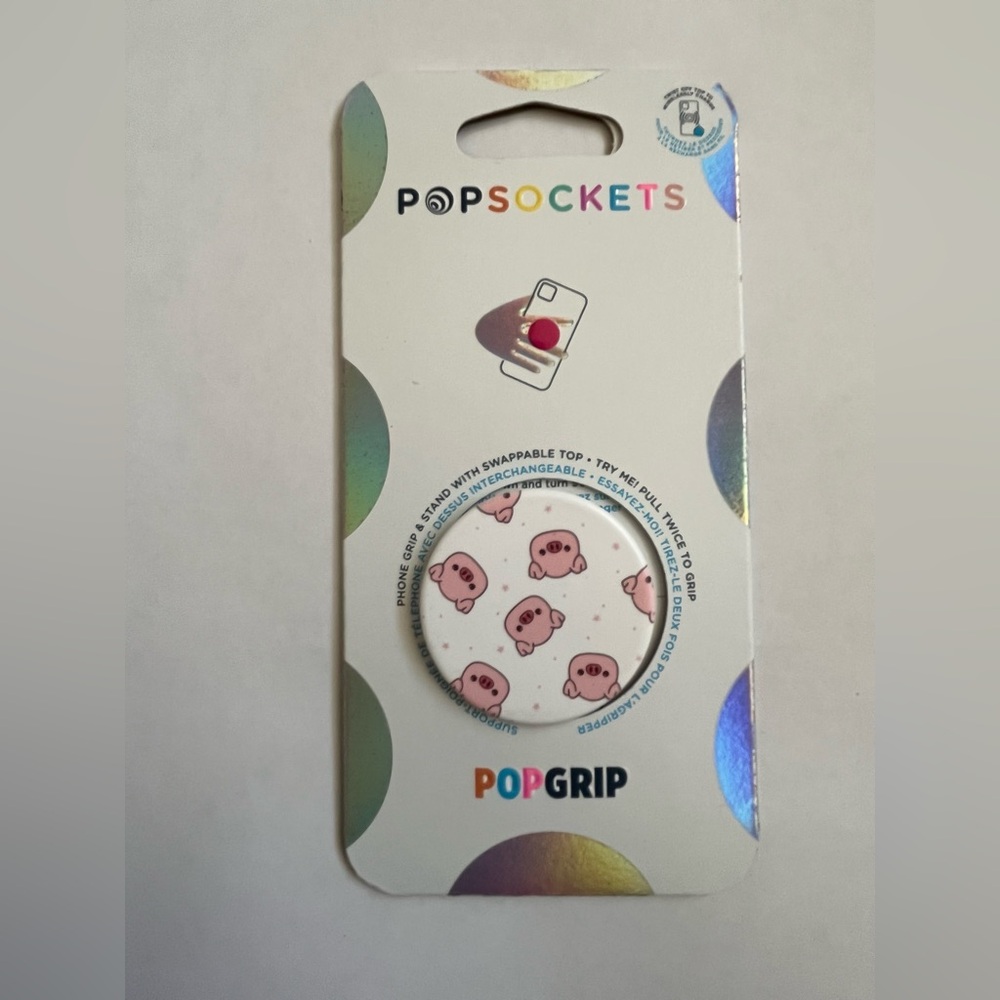 PopSocket PopGrip - Pink Pig Design Oinklettes